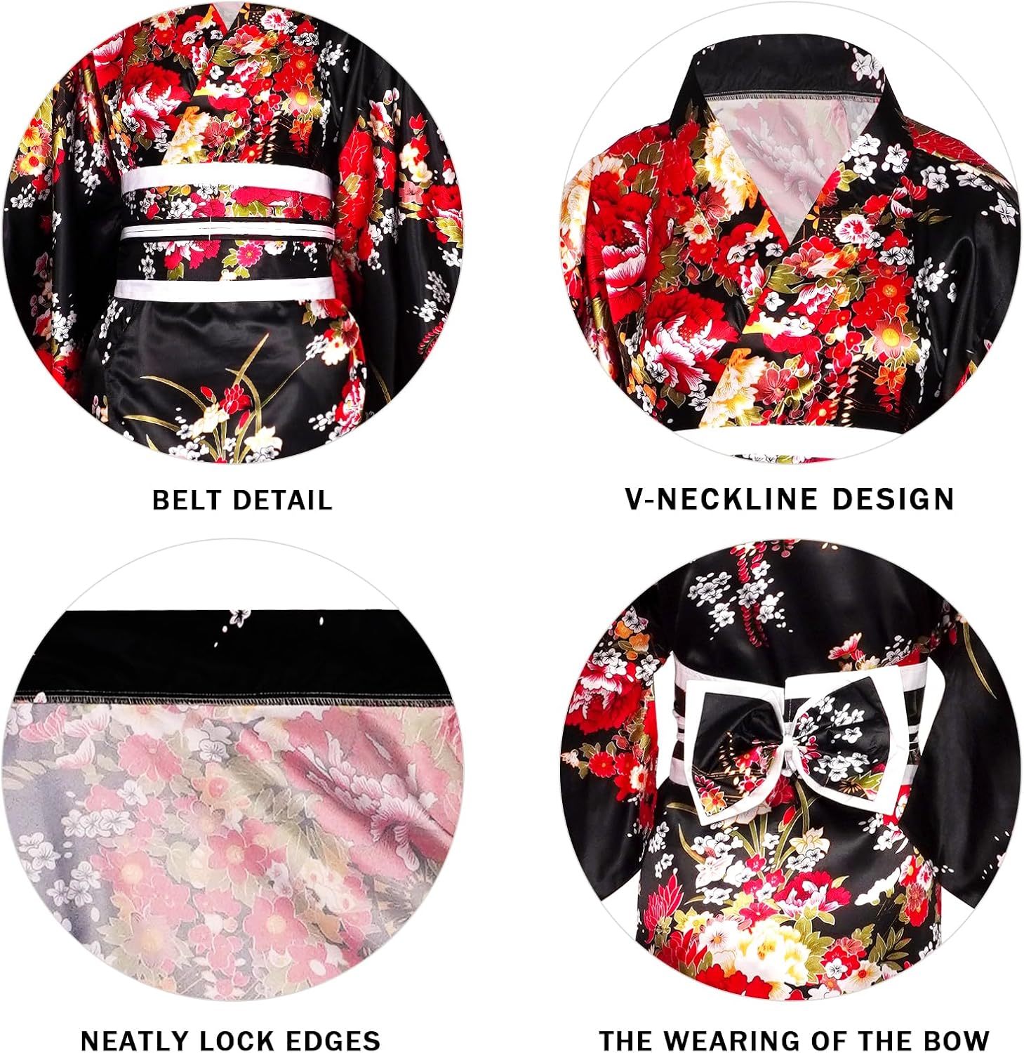 Halloween Costumes for Women 2025-Japanese Geisha Kimono Dress Anime Cosplay Yukata Robe for Parties