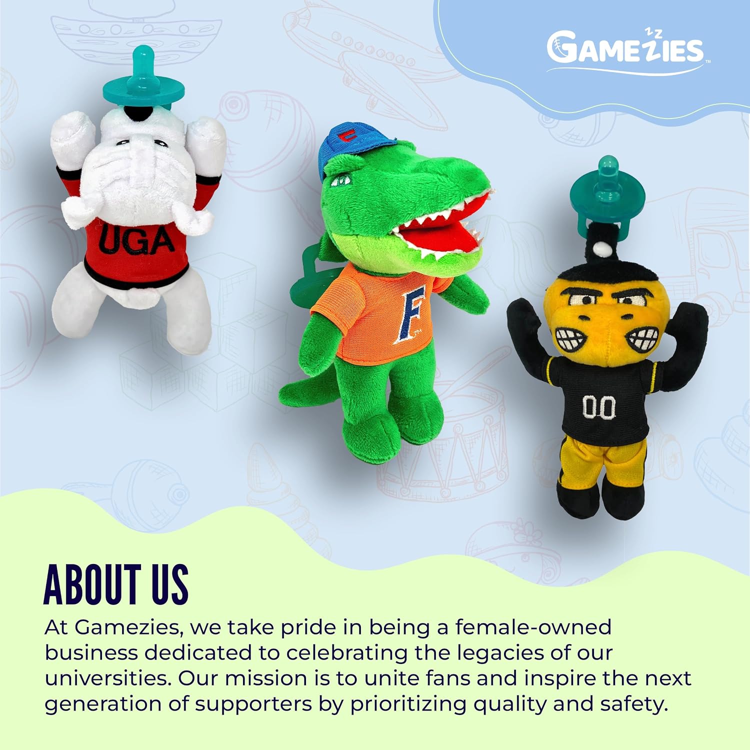 Gamezies Baby Boy and Girl Silicone Cactus Plush Pacifier with Detachable Western Plush Toy Holder, CPSIA Tested, BPA-Free 0-6 Months