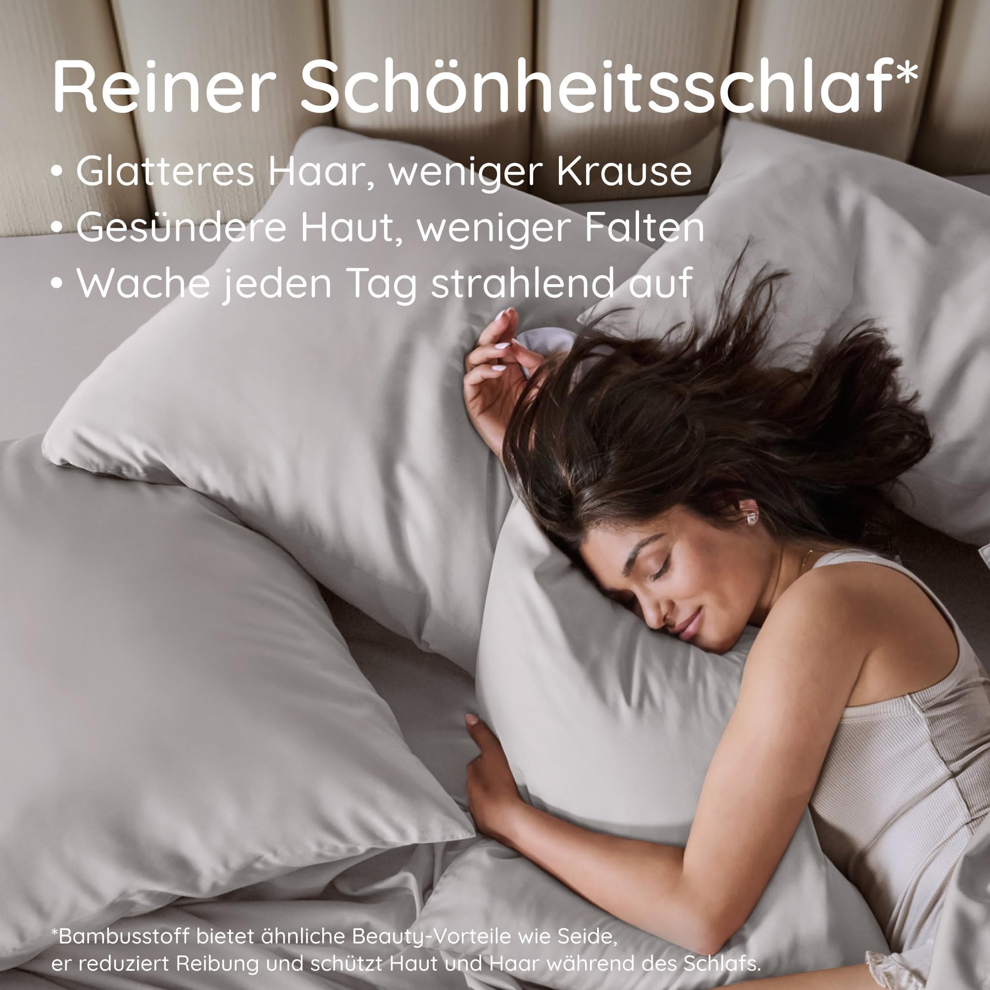 Bambaw Kühlende Bettwäsche Bambus 135x200 cm, 2-Teilige Set (Hellgrau)