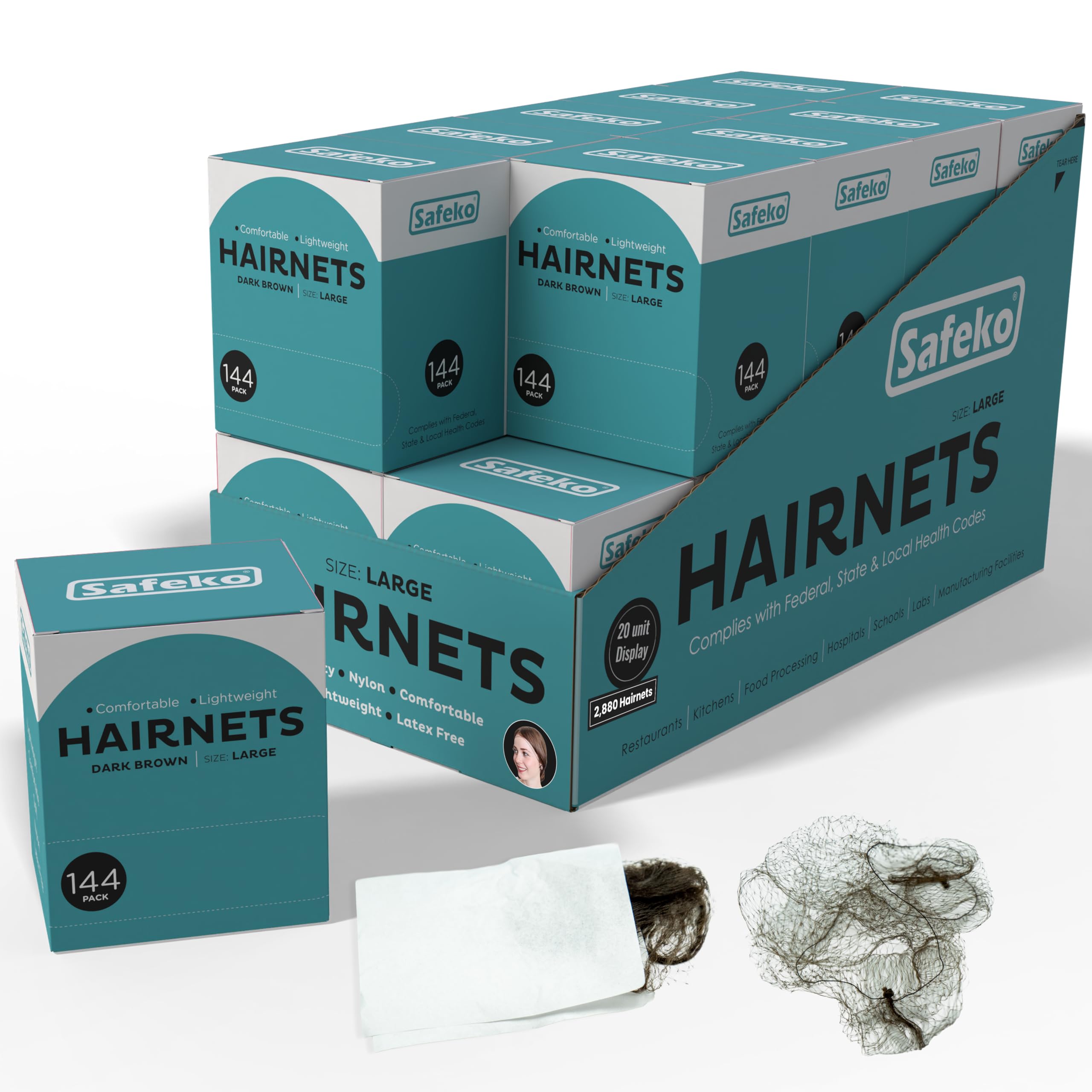 Amazon.com: SAFEKO Hair Nets 144 PCS, Individually Wrapped