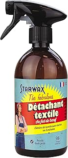 STARWAX THE FABULOUS - Spray Détachant Textile au Fiel de Bœuf prêt à l'emploi - 500ml - Elimine les Taches Tenaces (sang, vin, graisse) - 98% d'Origine Naturelle - Fabrication Française