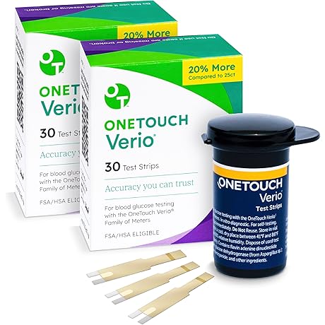 Verio Test Strips for Diabetes Value Pack: Precision One Touch Ultra