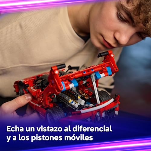 LEGO Technic Ferrari FXX K Race Car Toy - Play & Display Model Building Kit with V12 Engine, Differential and Moving Pistons - Motorsports Gift for 10+ Year Old Boys - 42212 - 5
