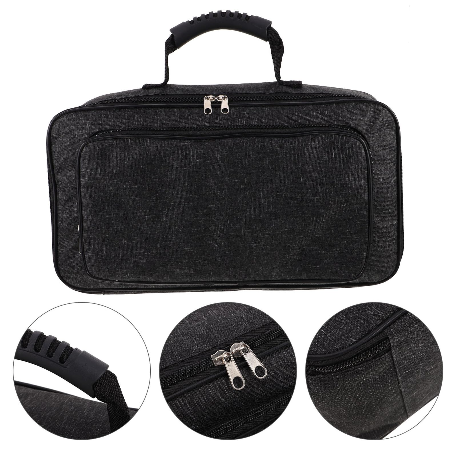 TOYANDONA Tragetasche für Effektpedalboard Pedaltasche aus Hartschale Gitarre Aufbewahrungskoffer mit Tragegurt zum Schutz vor Feuchtigkeit und Stößen