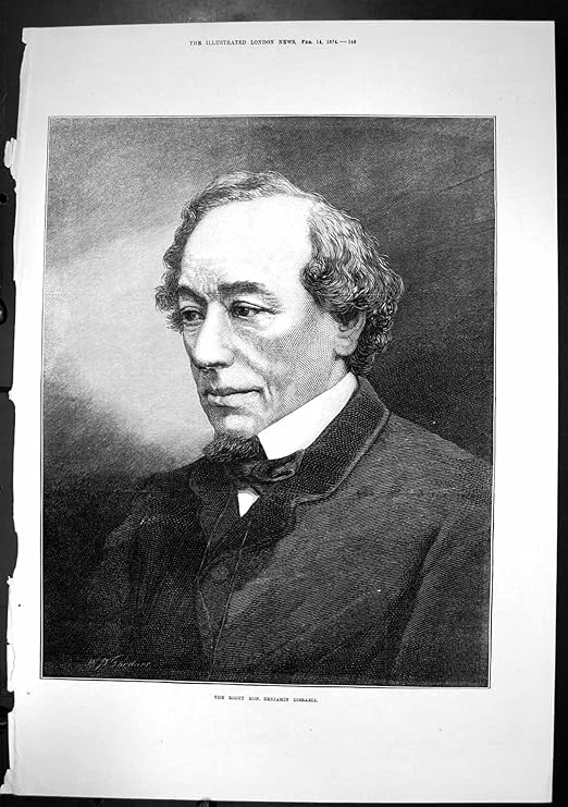 Amazon 肖像画右のhonベンジャミン ディズレーリ1874 アートフレーム ポスター オンライン通販