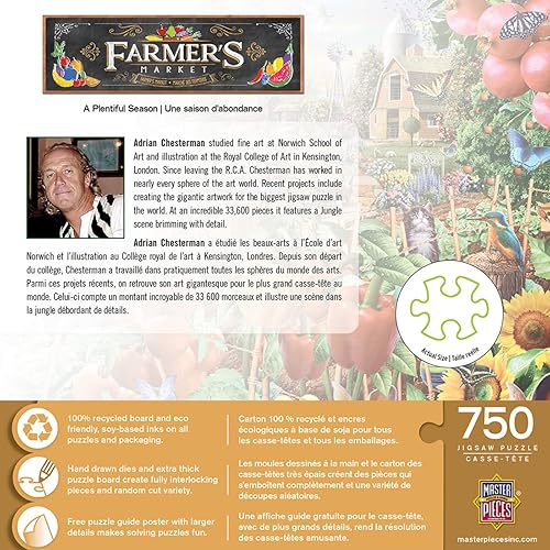 Miniatura 3 de Masterpieces Rompecabezas de 750 piezas para adultos y familia, una temporada abundante, 18 x 24 pulgadas