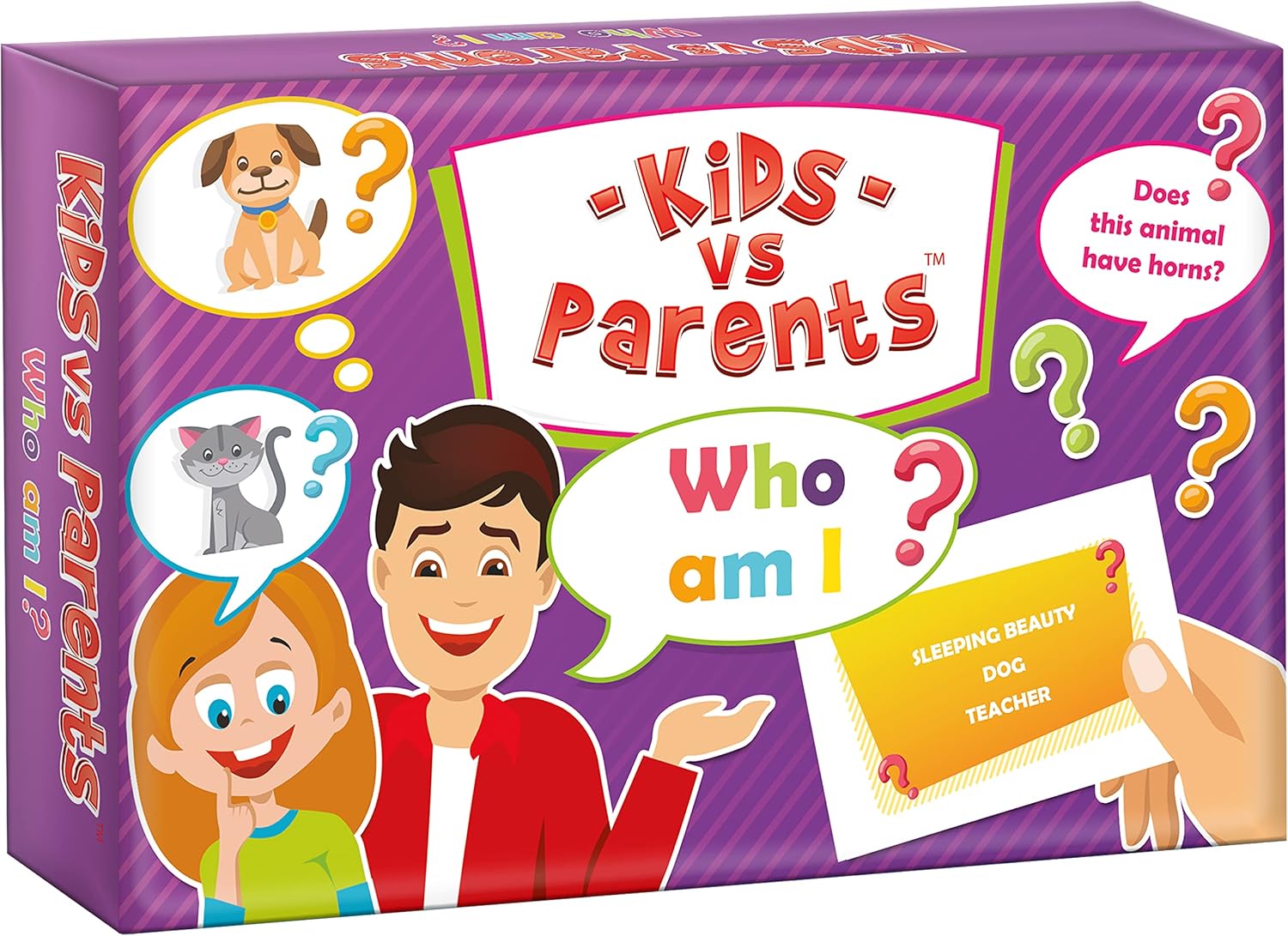 KANGUR Who am I? Kids VS. Parents Family Game Card Game Party Games Age 7+, Multicolor