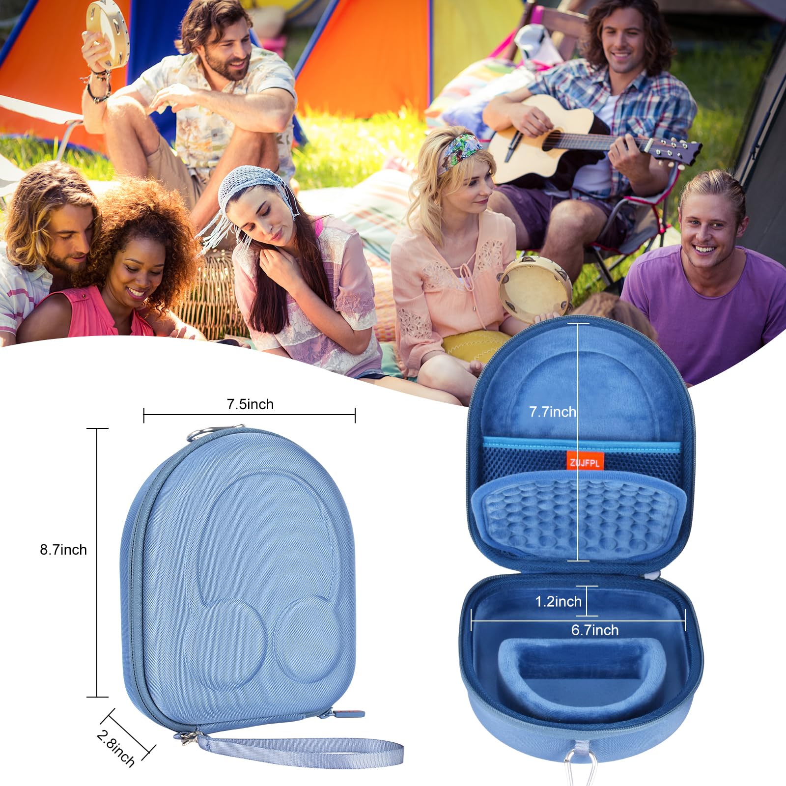 EVA-Hartschale Für Sony WH-CH510/520 & JBL Tune – Stoßfest, Mit Zubehörfach, Schwarz