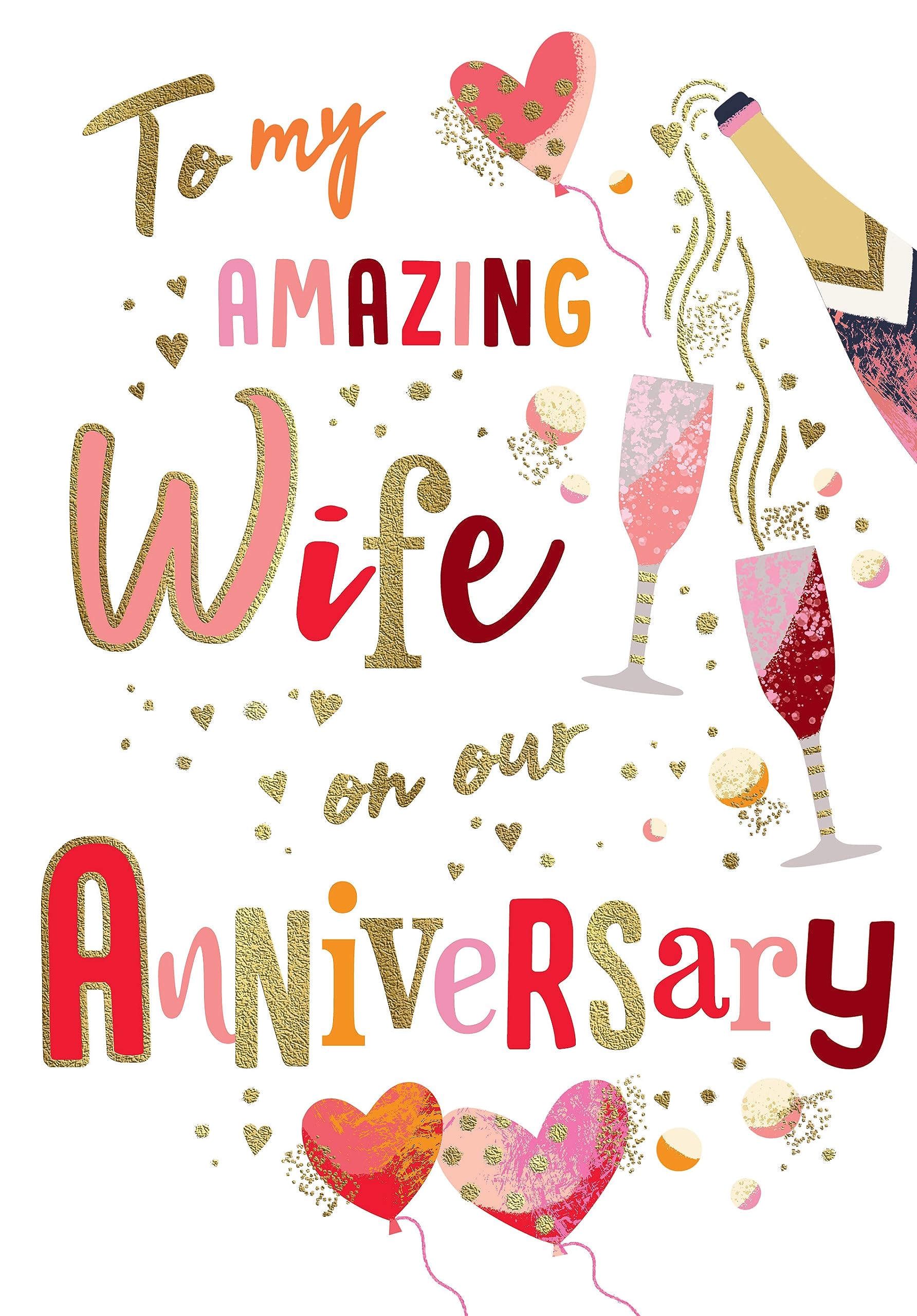 Anniversary Card Amazing Wife - 9 x 6 inches - Avant Garde Studios