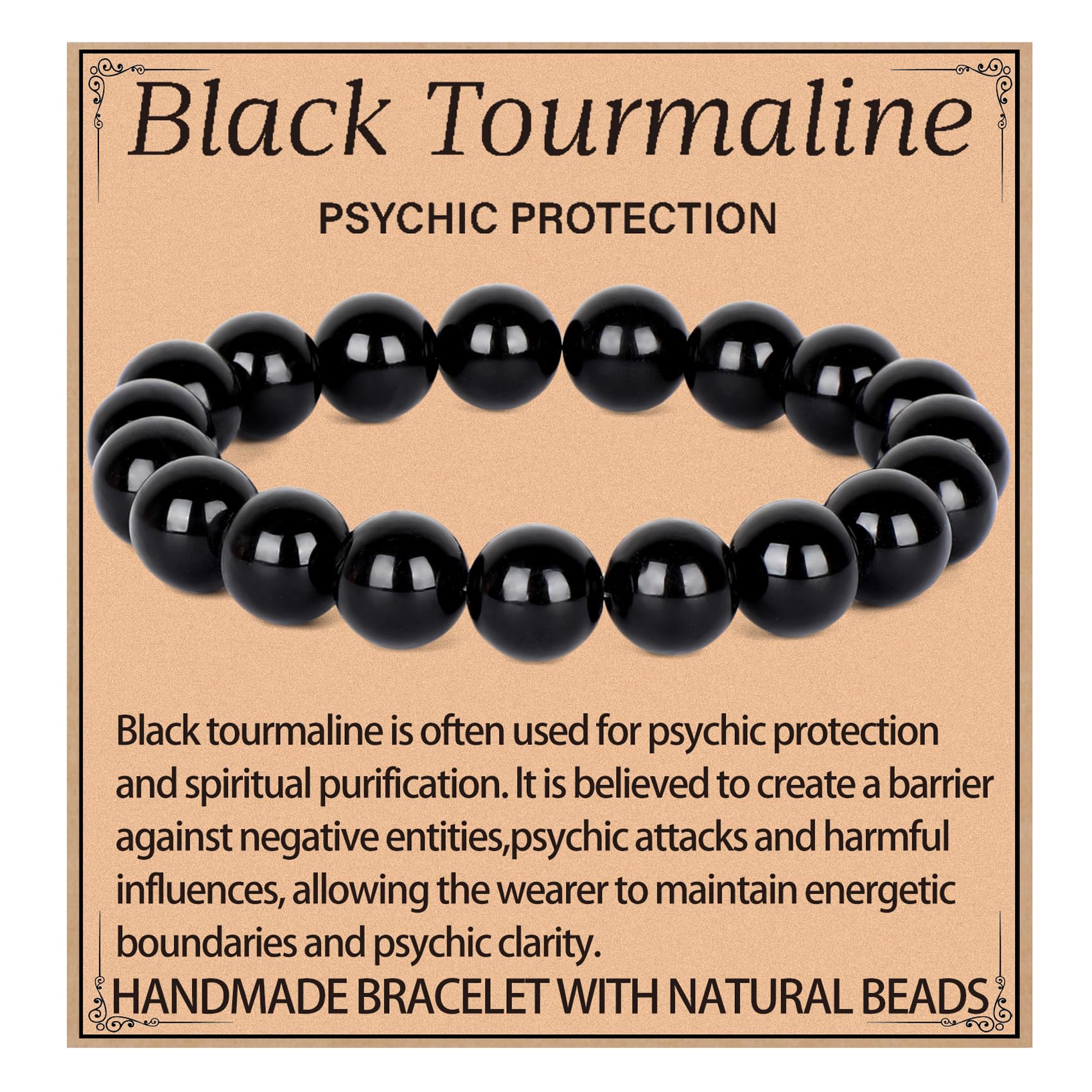 LPBeads Handmade Natural Gemstone Stretch Elastic Bracelet Healing Crystal Round Stone Beads Jewelry Gifts for Women Men