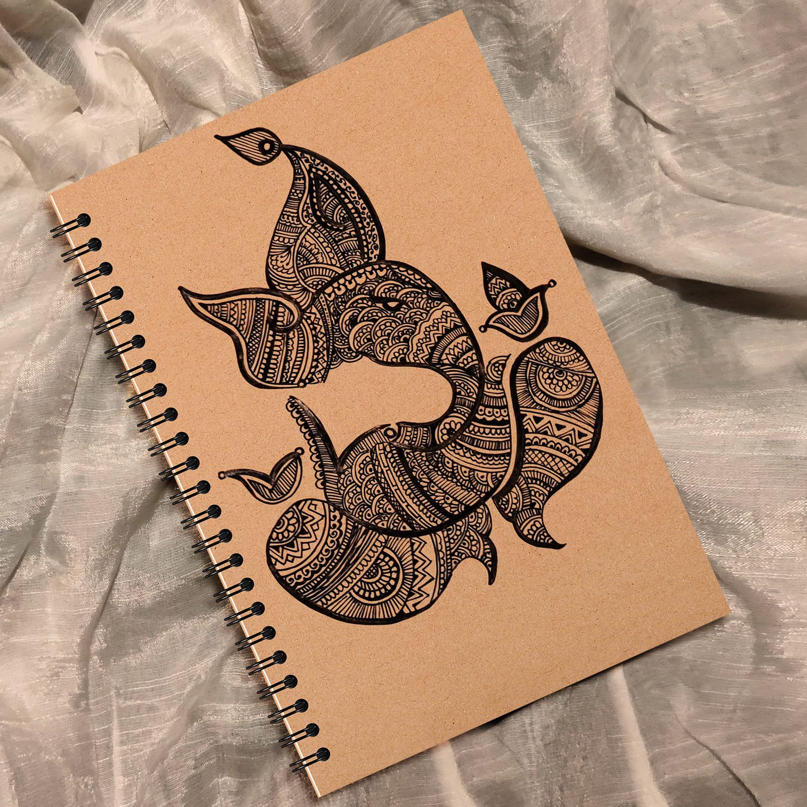 Cowdate notatnik spiralny A5, 24 sztuki, z okładką typu kraft, 13 x 20 cm, papier w linie, do pracy, szkiców, nauki, robienia notatek, prezentów, brązowy