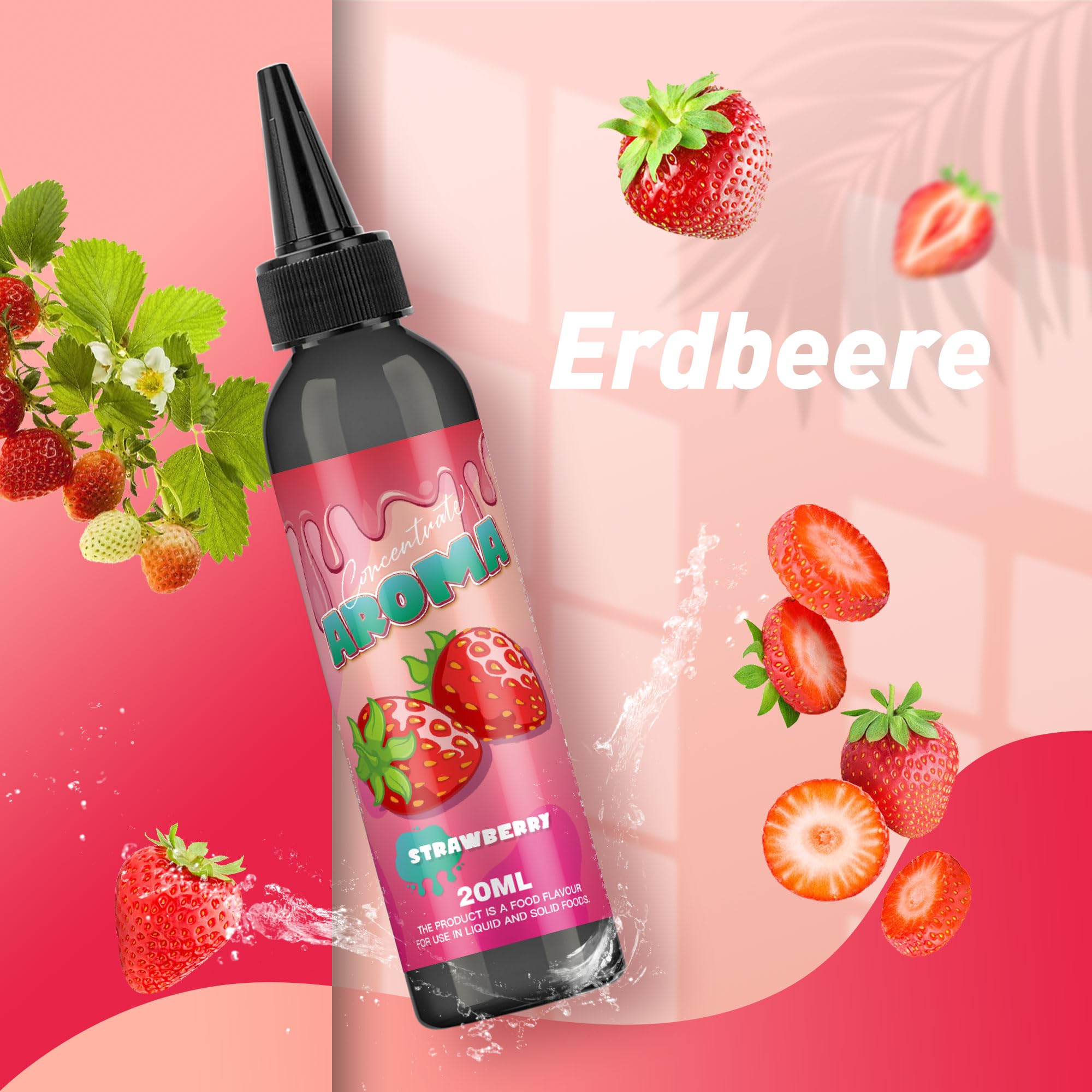 FURUN Koncentrat Aromatyczny 20 ml (w butelce 120 ml) – Zapach do gotowania, pieczenia, napojów (Truskawka)