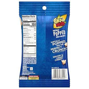 CORN NUTS Partially Popped White Cheddar, 3 oz Bags, 12 Pack