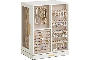 SONGMICS 360° Rotating Closet Jewelry Organizer