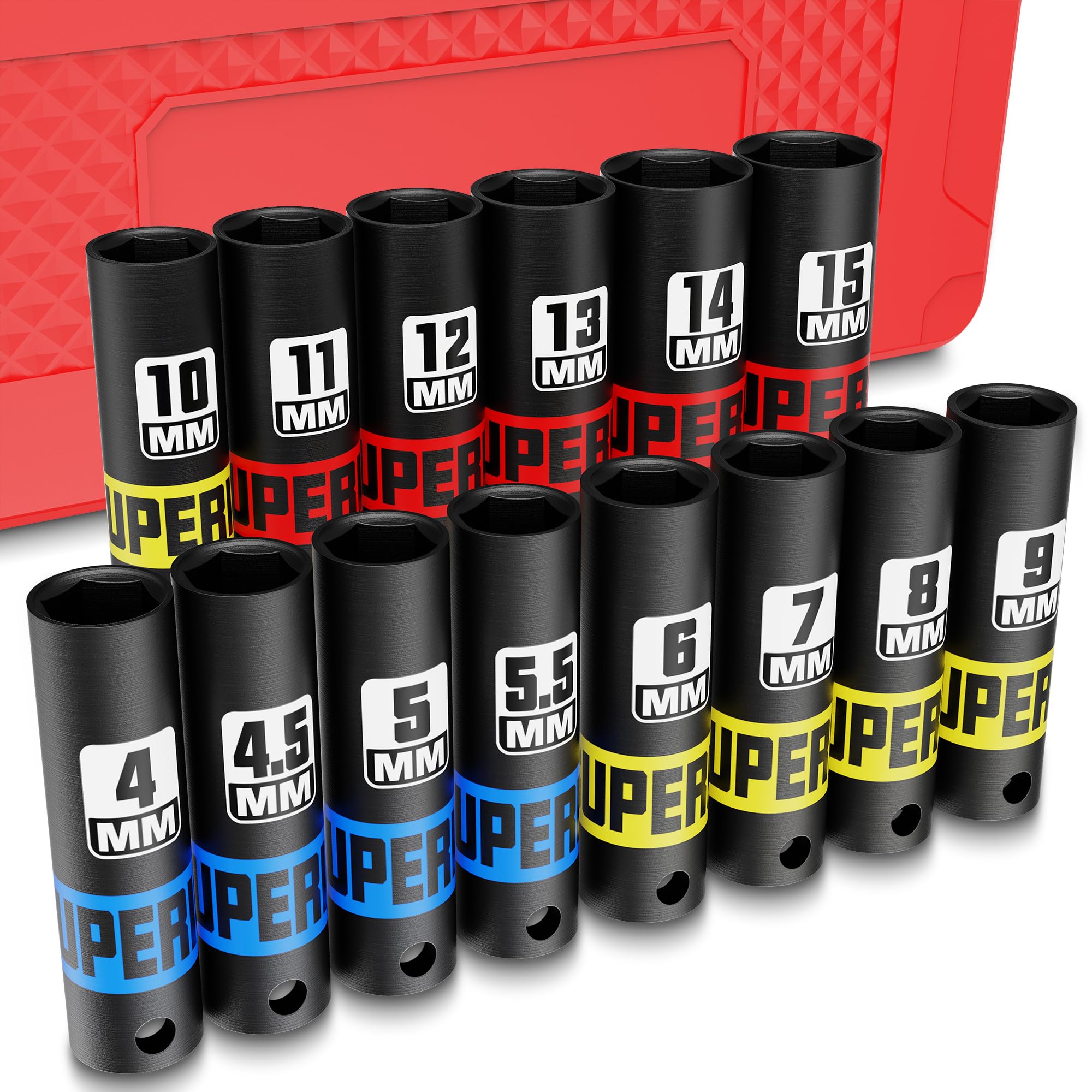 Aiourx 14-Piece Impact Deep Socket Set