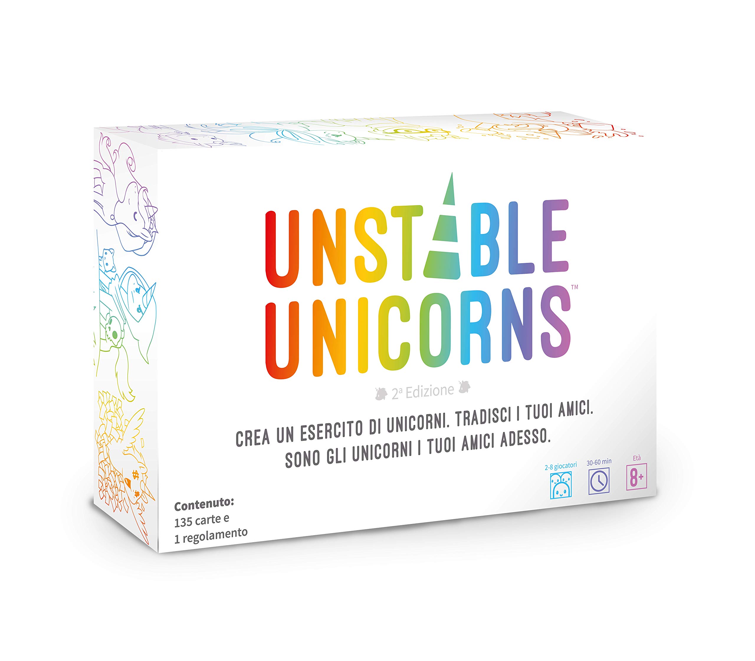 Asmodee - Unstable Unicorns VM18, Gioco da Tavolo per Adulti, Edizione in Italiano, 8583 & Unstable Unicorns