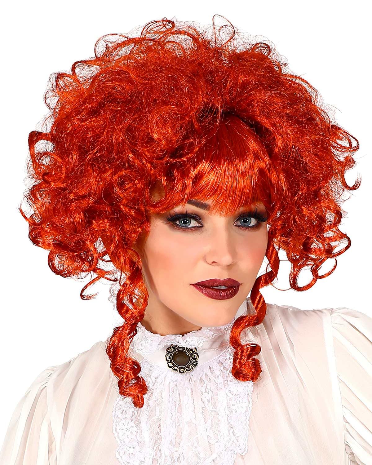 W WIDMANN MILANO Party Fashion 00647 - Perücke viktorianische Steampunk, rot, Karneval, Mottoparty