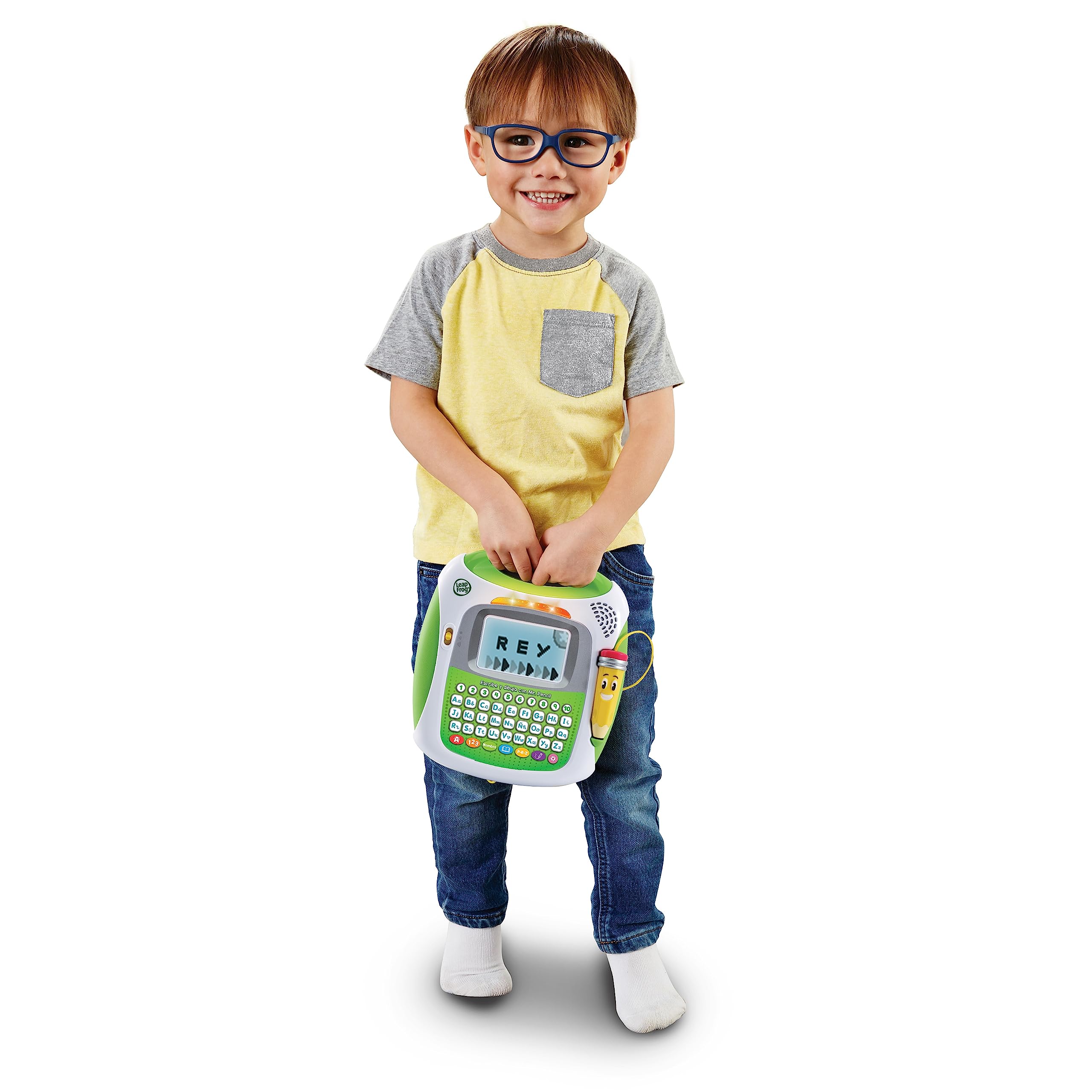 Leapfrog VTech - Alfabeto Interactivo táctil Escribe y dibuja con Mr Pencil, Tablet Preescolar educativa, Practica la Escritura, Deletreo, Iniciales, Dibujo Libre, Versión ESP