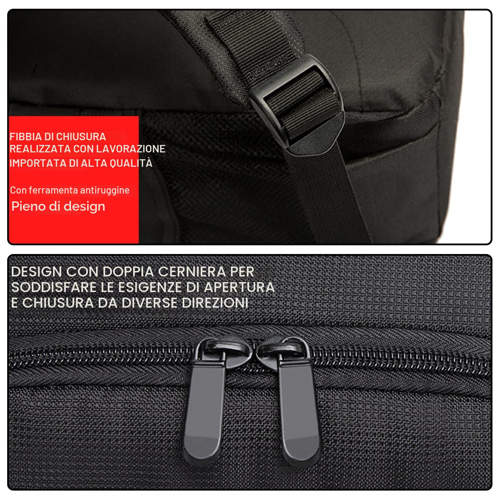 Zaino per Fotocamera, Inserto Imbottito, Borsa per Macchina da Viaggio Portabl con Supporto Treppiede, Zaino Fotografia per Fotocamere Slr Dslr Cano N Nikon Fuji Sony, Nero