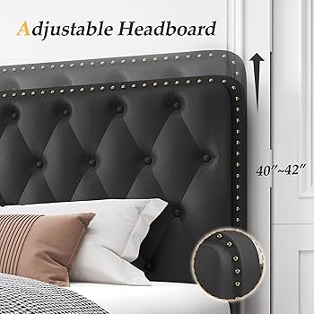 李さま専用 Amazon.com: CIKUNASI Queen Size Bed Frame with Headboard and