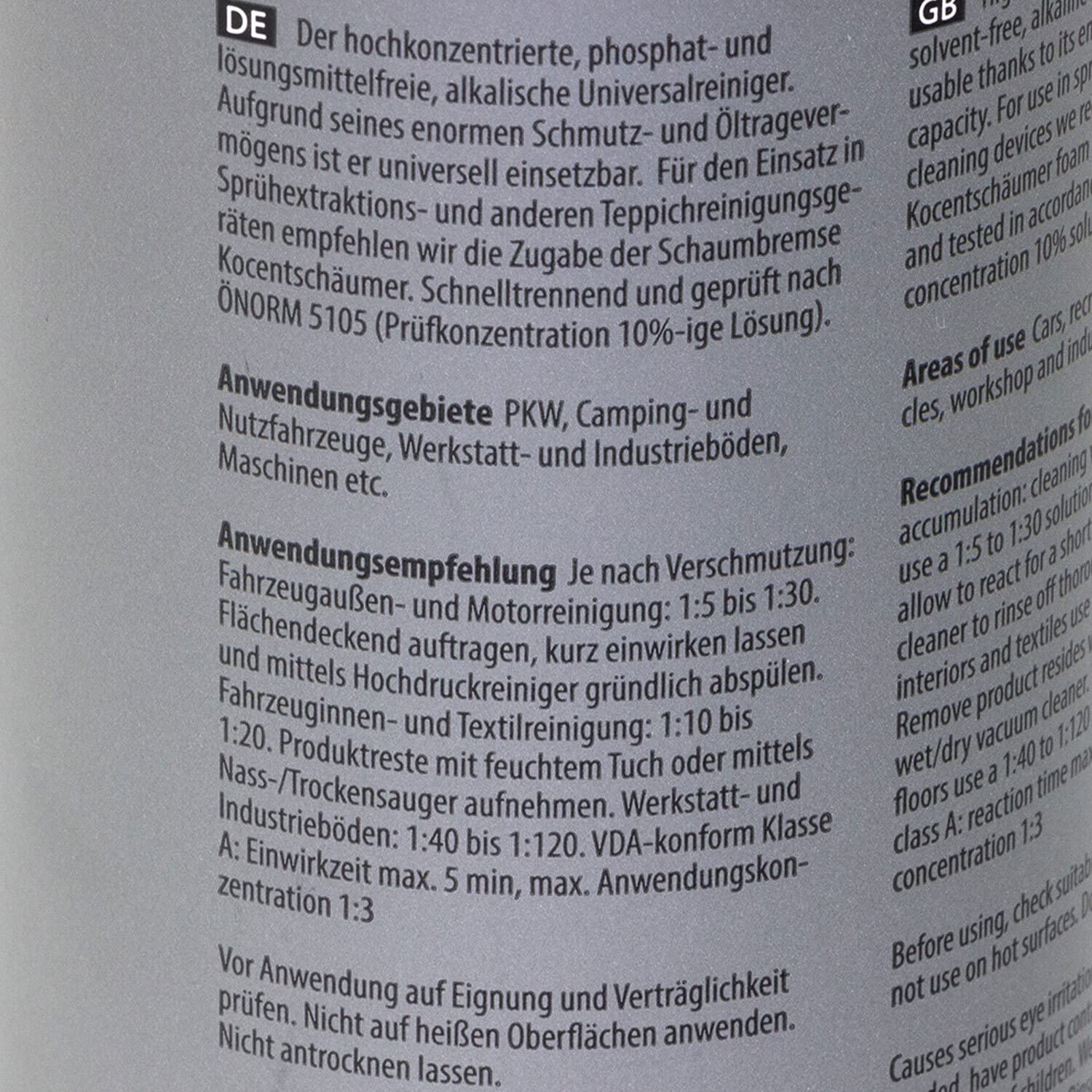 Green Star Universalreiniger Koch Chemie 6 X 1 Liter