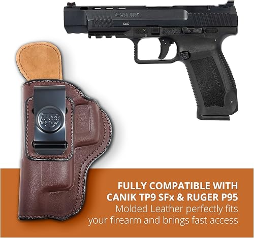 Miniatura 5 de Maxx Carry by PH - Funda de cuero para pistola oculta IWB de mano derecha funda de cuero oculta para pistola Canik TP9 SFX funda de transporte