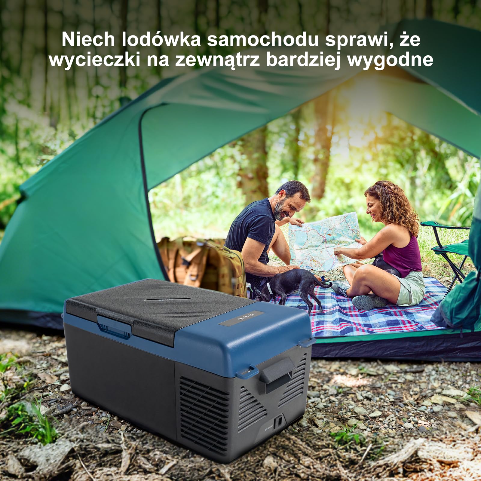 KI15 lodówka turystyczna 15L, mini lodówka kompresorowa, elektryczna, przenośna, lodówka turystyczna, zamrażarka 12/24V dla samochodów ciężarowych, łodzi, -20℃ do 20℃