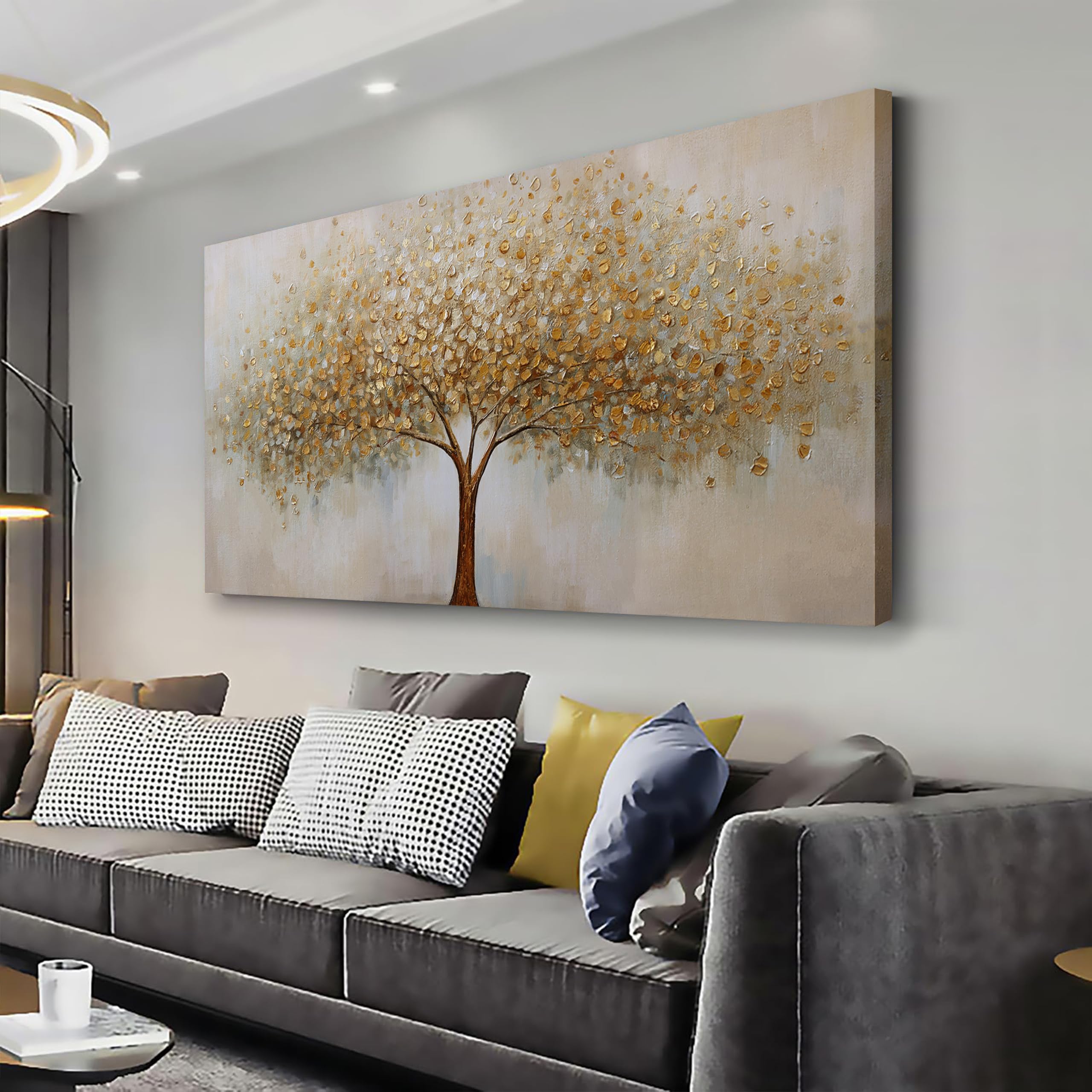 Amazon.com: VHMING Abstract Wall Art Gold Tree of Life Artwork