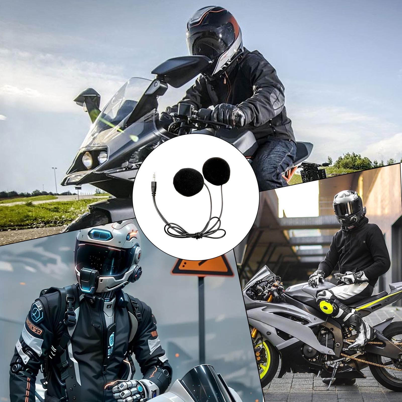 Generico Altoparlanti per Casco - Altoparlanti per Moto | Sportivi Per Moto Da Montagna Sci Motocross Snowboard E Avventure Outdoor