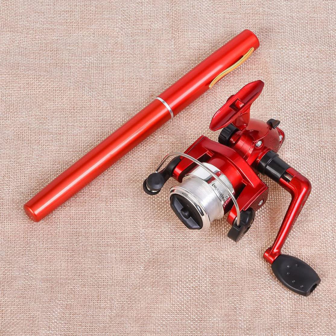 Jorzer Mini Stift Aussehen Fischereistange tragbare rotierende Rad Angelrute Winter Außenfischereisenfischereizubehör Accessoires