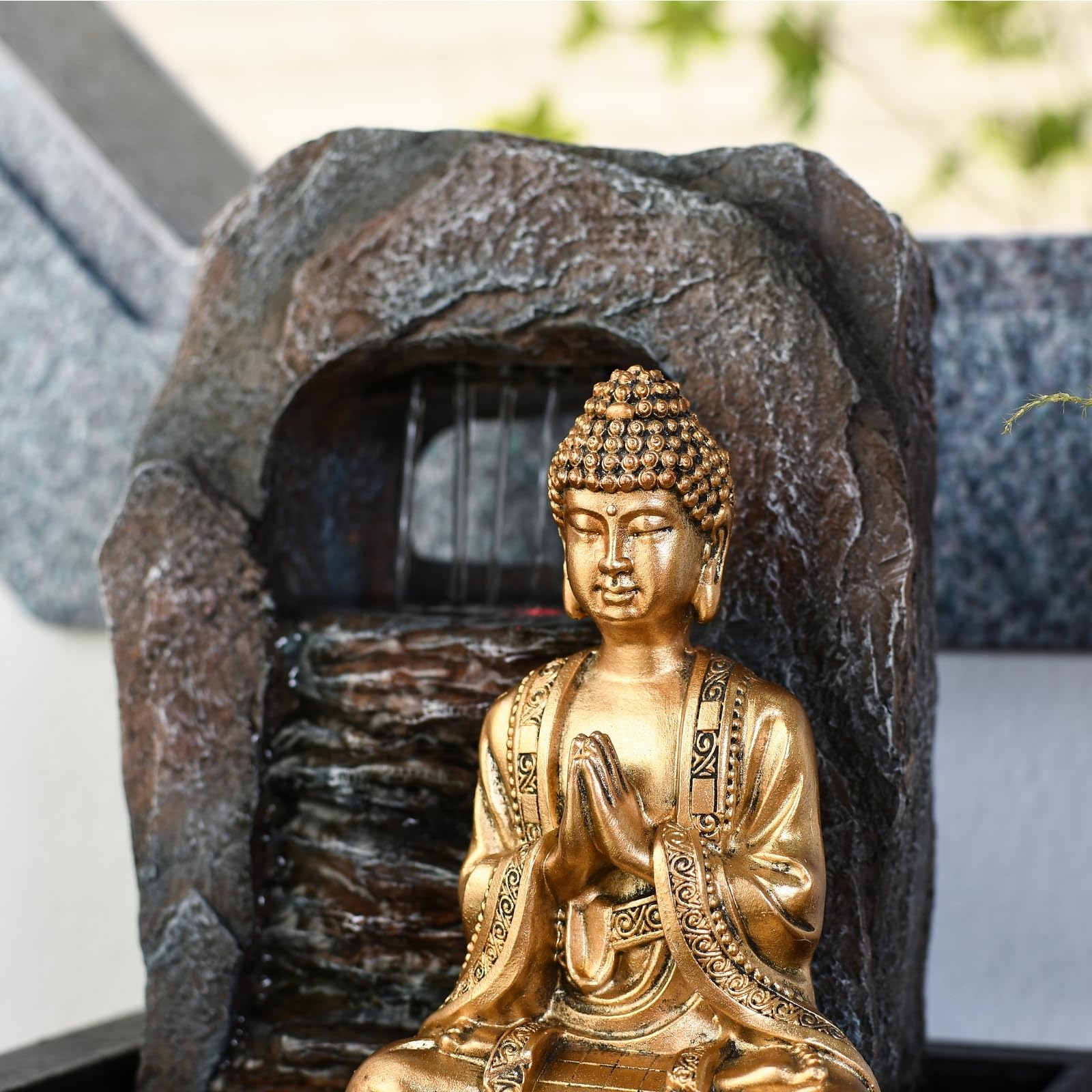 Zen'Light Zen Dao fontanna, żywica syntetyczna, brąz, 21 x 17 x 25 cm