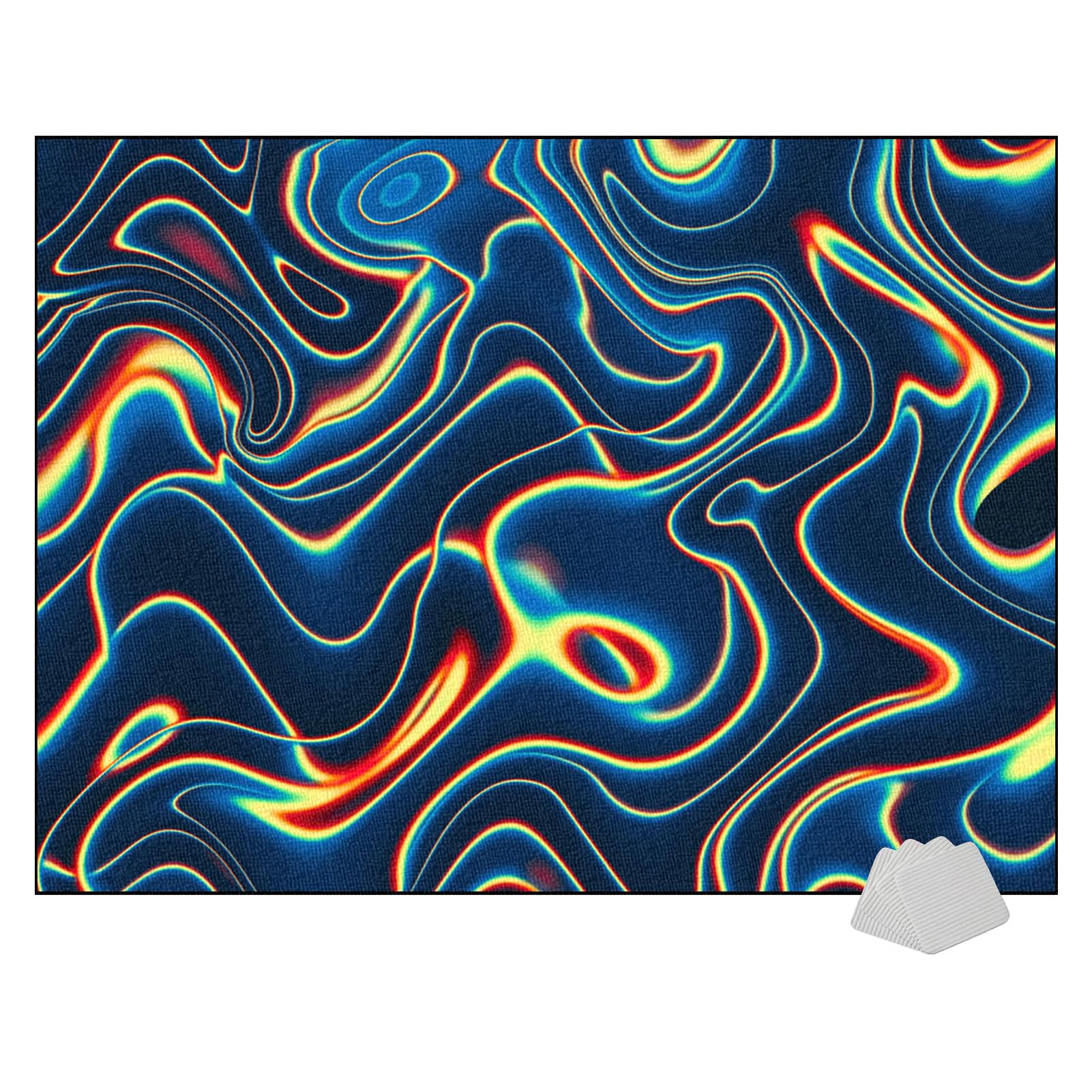 Drum Teppich Schallschutz Schlagzeugteppich Music Carpet Innen und Außen Trommelteppich mit Rutschfester Unterseite für Akustik Elektrisches Schlagzeug Teppich für Studio Wohnung 210 x 180 cm