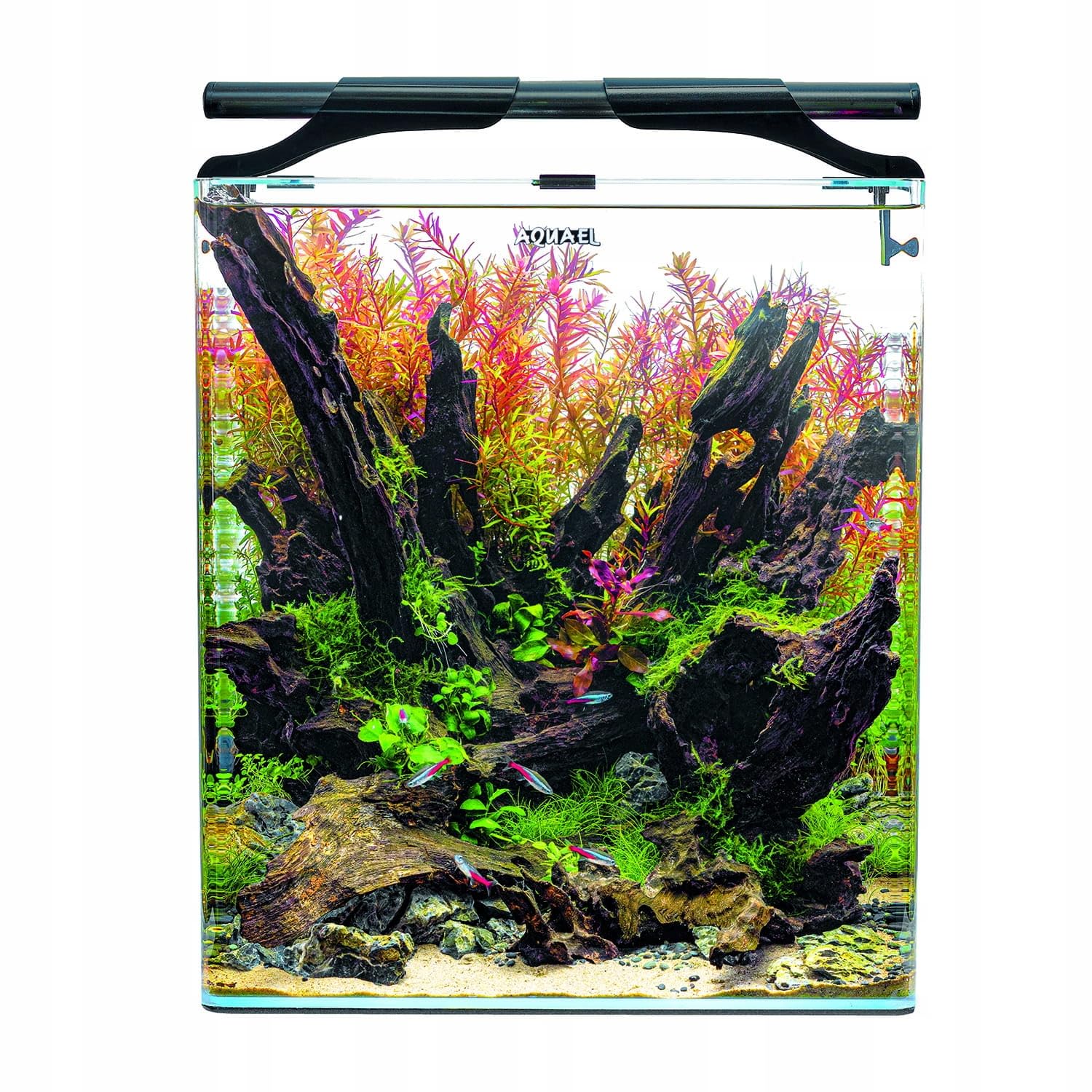 Aquael OptiBent Black Set 70 Akwarium 39x39x45cm, 68L, Filtr Fan, Grzałka, LED Day & Night