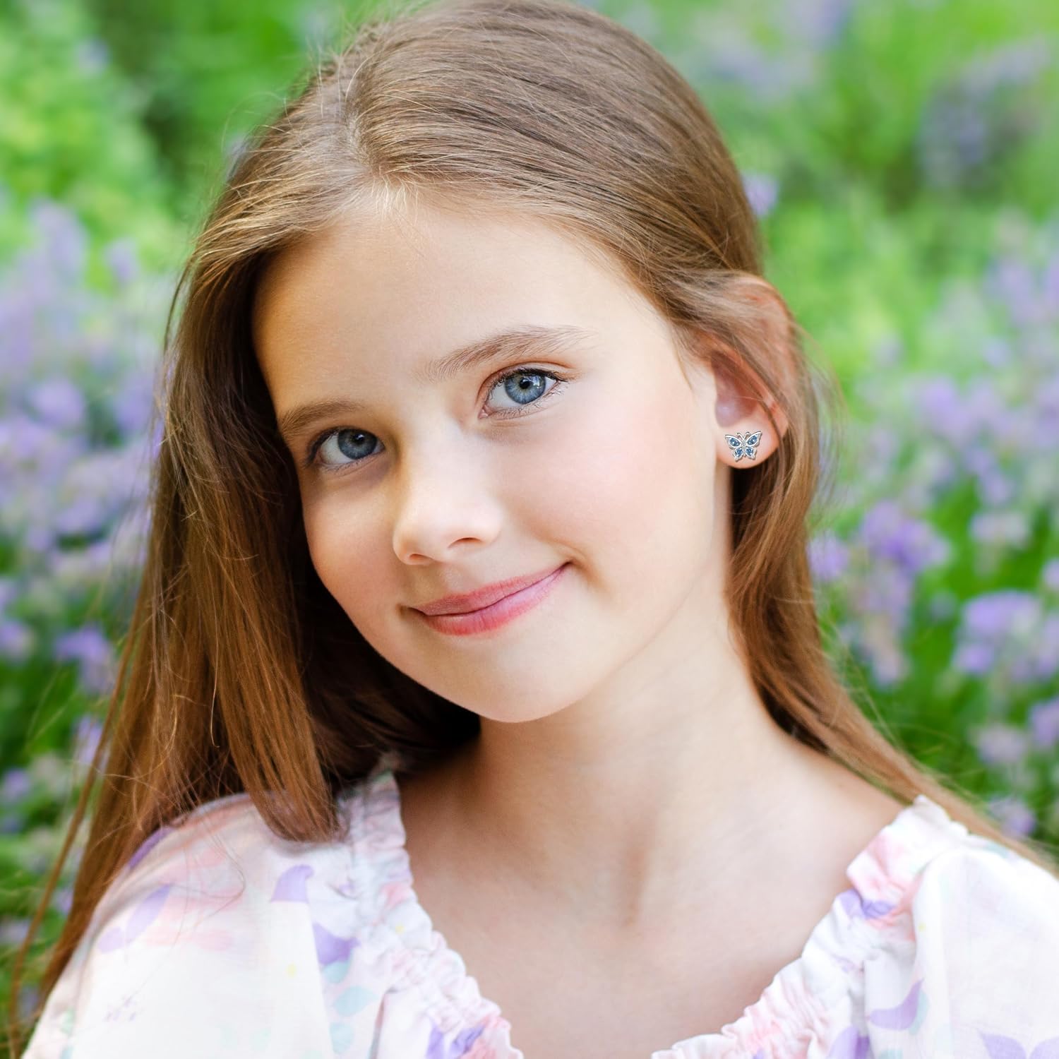 925 Sterling Silver Butterfly Earrings with Birthstone: Butterfly Stud Earrings Dainty Birthstones Studs Screw Back for Teens Loved Ones Birthday Mother's Day Christmas Jewelry Gifts - Image 6