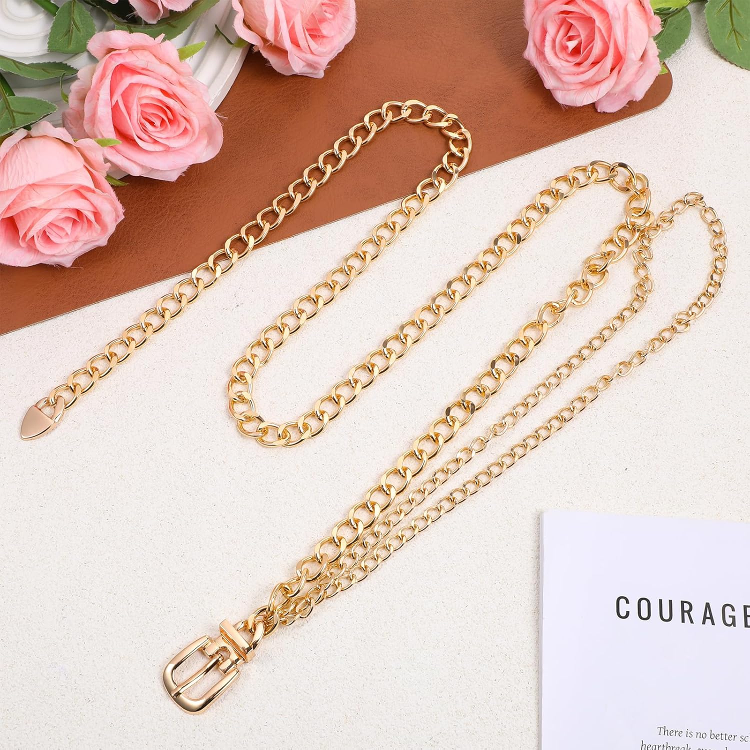 Punk Waist Chain Gold Metal Belt, Fashion Multilayer Adjustable Women Gold Long Belt Metal Body Waist Link Belts Elegant Jewelry Accessories Body Decorate for Dresses Jeans Skirts Trouser - Image 7
