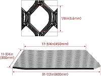 Vista 3 de HECASA Juego de malla de rejilla compatible con Chevy Chevrolet Corvette C8 2020-2024 malla frontal de panal de abeja protector interior rejilla