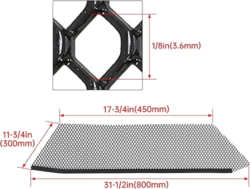 Miniatura 3 de HECASA Juego de malla de rejilla compatible con Chevy Chevrolet Corvette C8 2020-2024 malla frontal de panal de abeja protector interior rejilla de