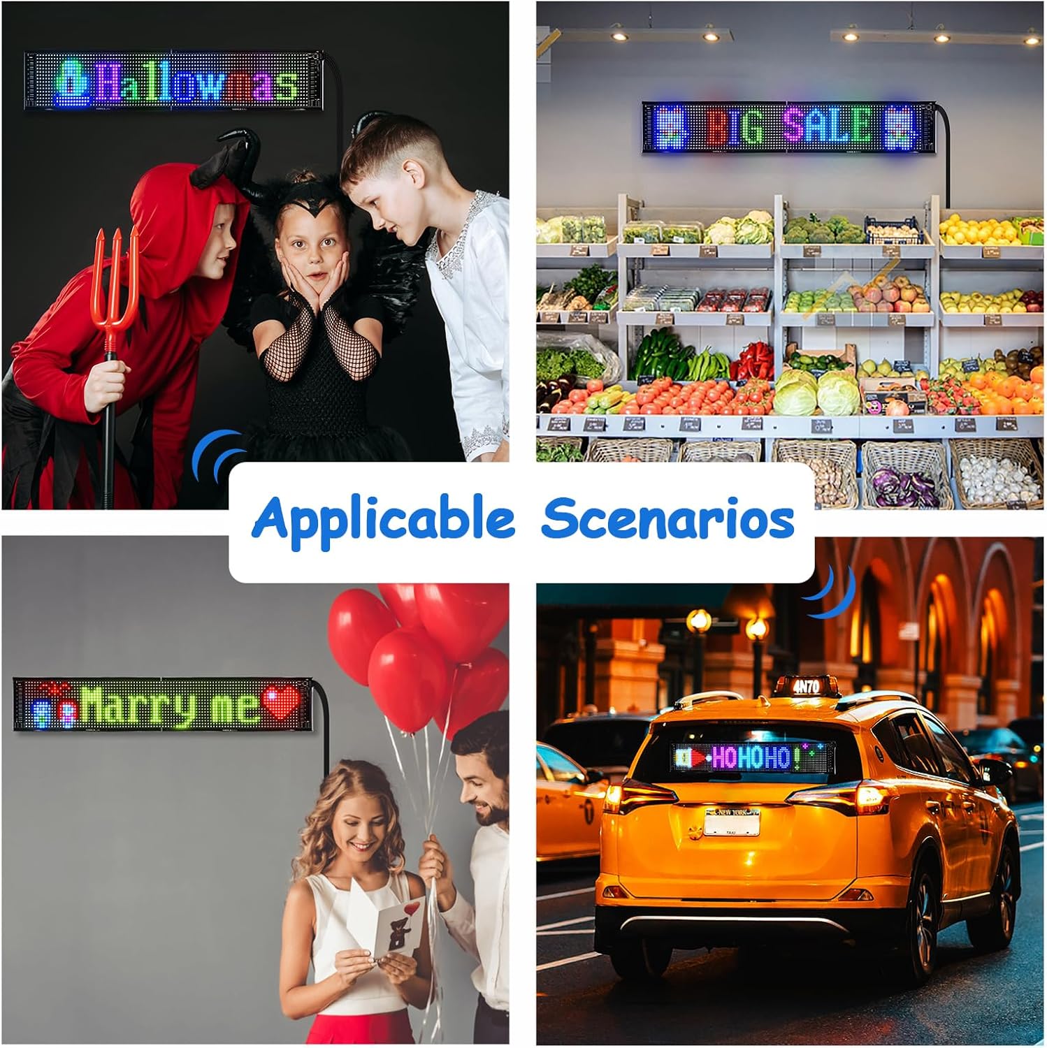 Programmable Flexible LED Display Panel - Bluetooth & USB Control, DIY Scrolling Digital Sign for Stores/Bars/Home Decor, USB 5V Powered (27''x5'') - Image 5