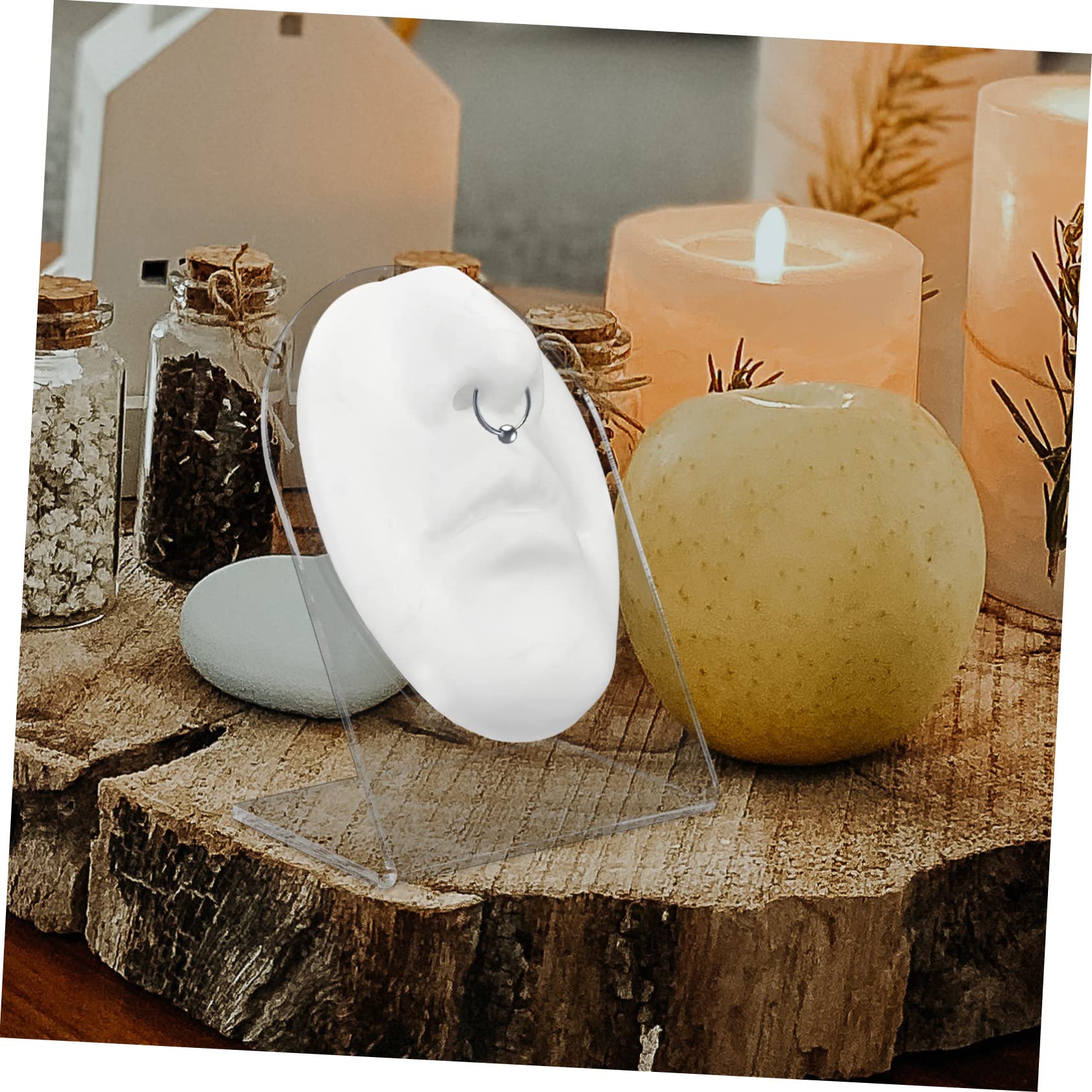 4 Set Di Espositori Per Anelli Naso, Del Corpo In Silicone, Per Viso In Silicone, Finto Piercing Alla Bocca, Pratica Per Piercing Naso, Del Corpo In Silicone, Per Viso
