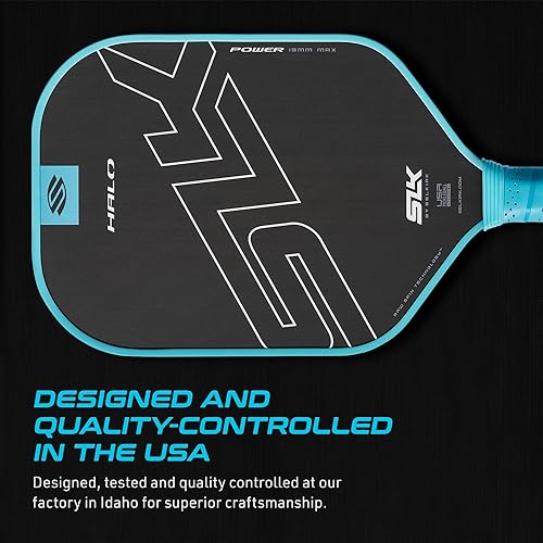 Miniatura 5 de Selkirk Sport SLK Halo Paleta de Pickleball de Fibra de Carbono Cruda Diseñada en los Estados Unidos Elige la potencia de fibra de carbono cruda