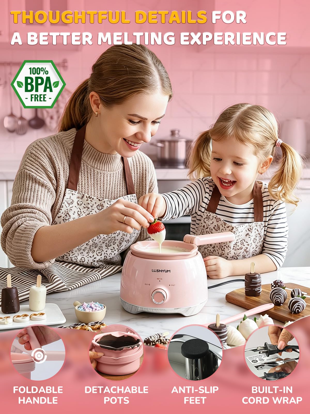 Chocolate Melting Pot - Make Fondue & Candy! -6 Chocolate Melting Pot - Make Fondue & Candy! -6