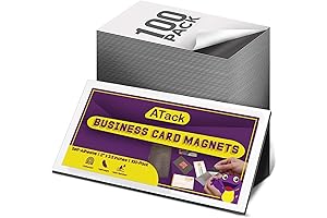 Self-Adhesive Business Card Magnet Pack - 100 Pack Business Card Magnets with Adhesive Backing