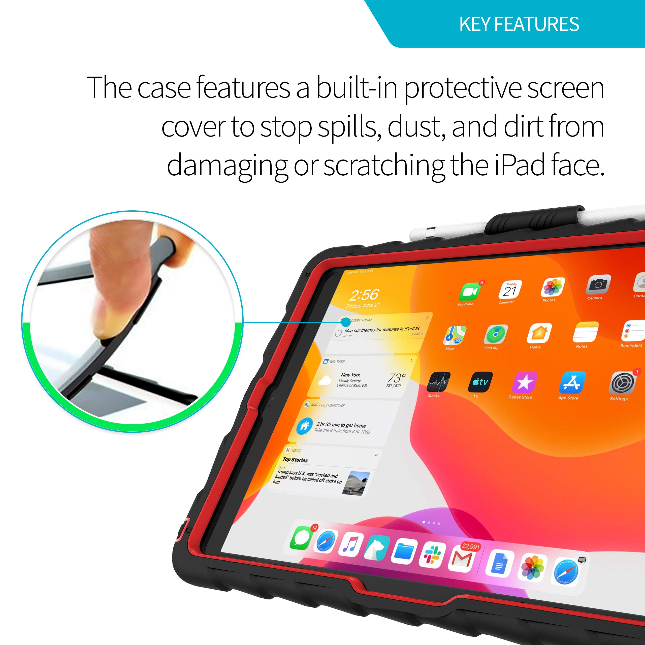 Amazon.com: Gumdrop Hideaway Rugged iPad case Fits Apple iPad 9th