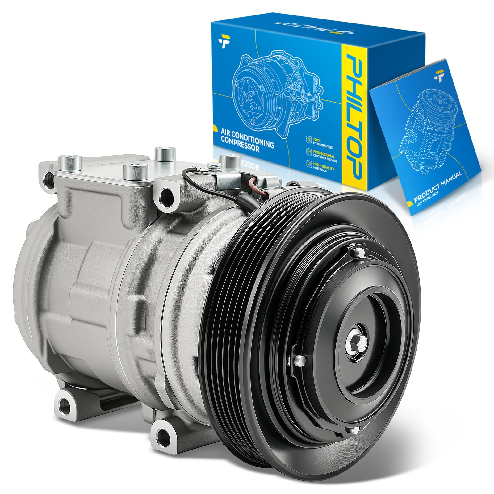 PHILTOP 1521295 NEW Air Conditioner AC Compressor with Clutch for Toyota Corolla 1998-2002