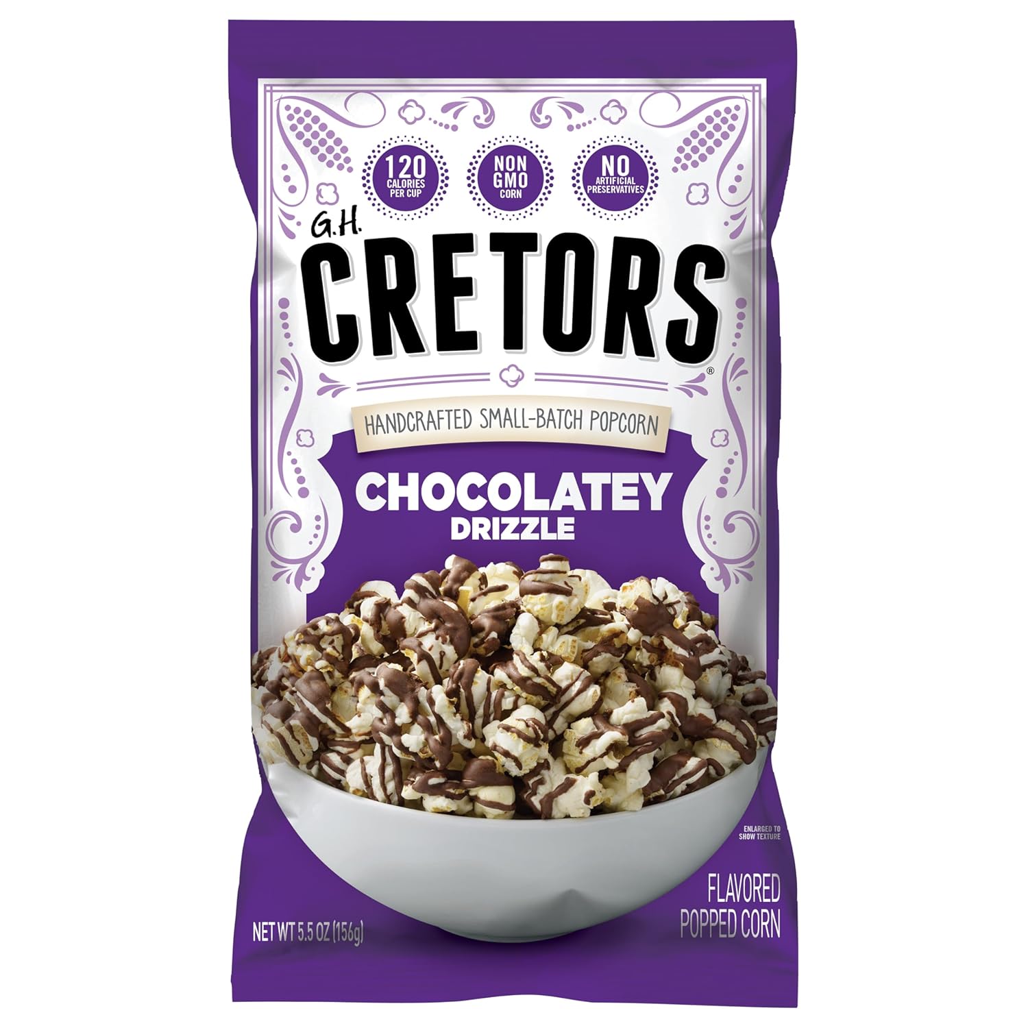 G.H. Cretors, Dark Chocolatey Drizzle Popcorn (6 Pack - 5.5 Oz Each)