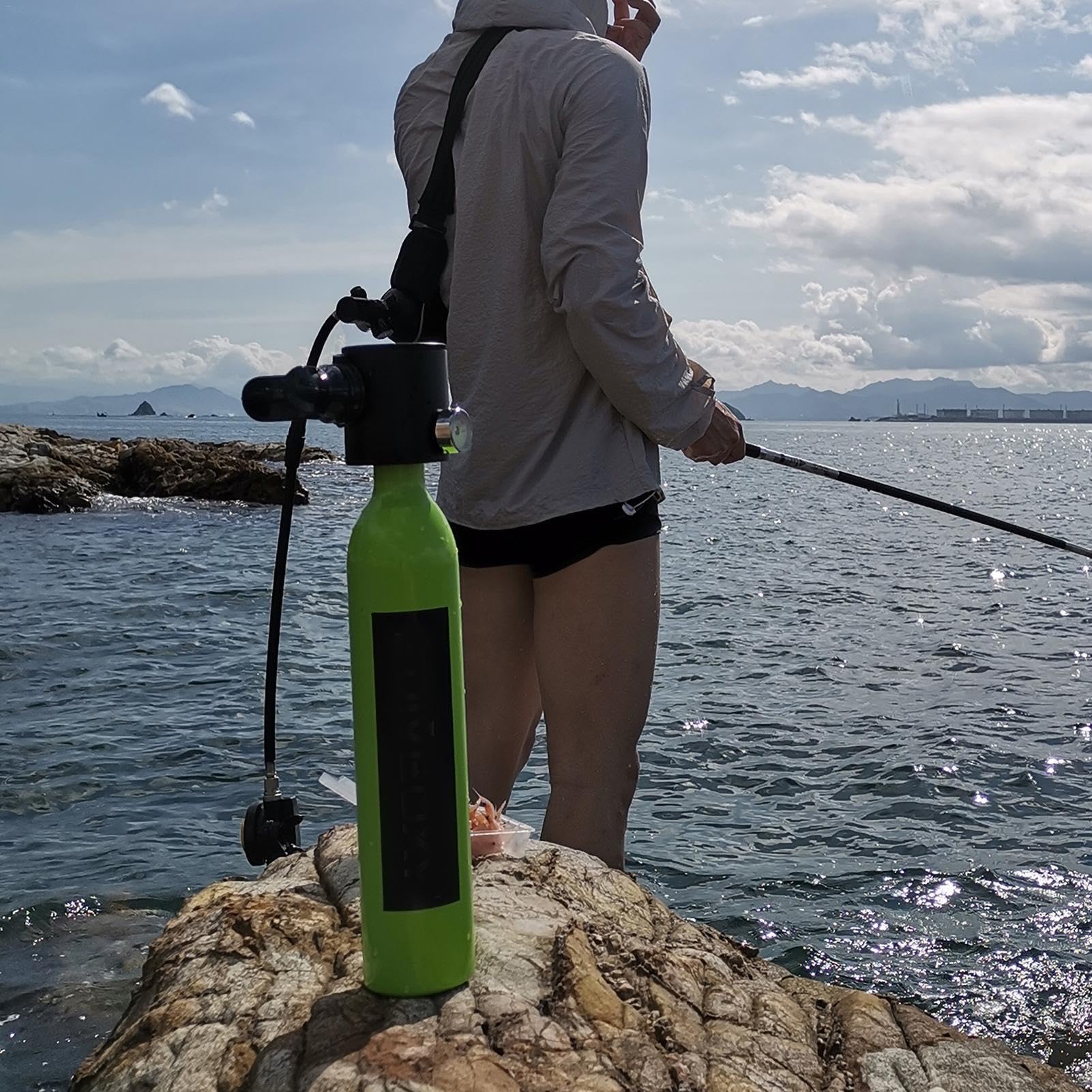 Tanque de aire de buceo portátil | Tanque de buceo subacuático de 0.5L | Tanque de oxígeno para buceo, tanque de aire de buceo reutilizable, tanque de aire de buceo pequeño, tanque de buceo con