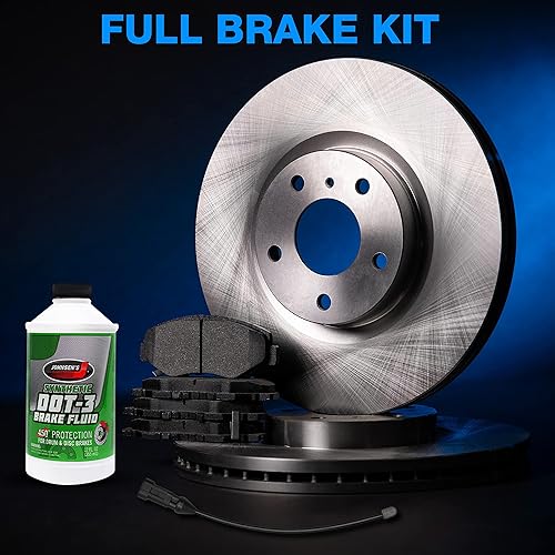 Miniatura 32 de Power Sport Kit de frenos y rotores traseros Pastillas de freno traseras Rotores y pastillas de freno Pastillas de freno y rotores de cerámica