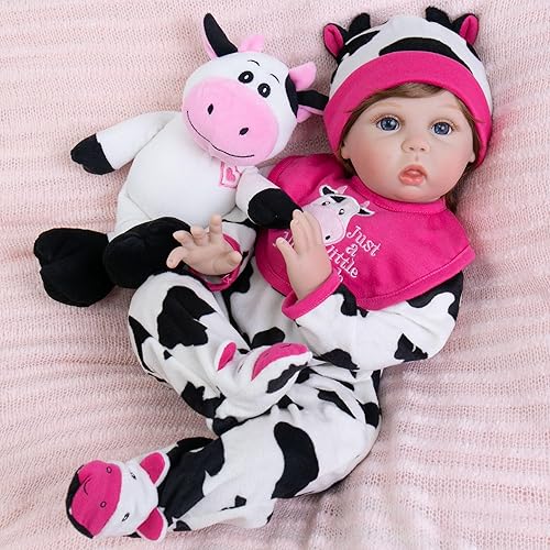 Muñeca de bebé Reborn Muñeca realista de 22 pulgadas, muñeca de bebé realista, cuerpo suave y pesado como bebé recién nacido real, muñecas Reborn