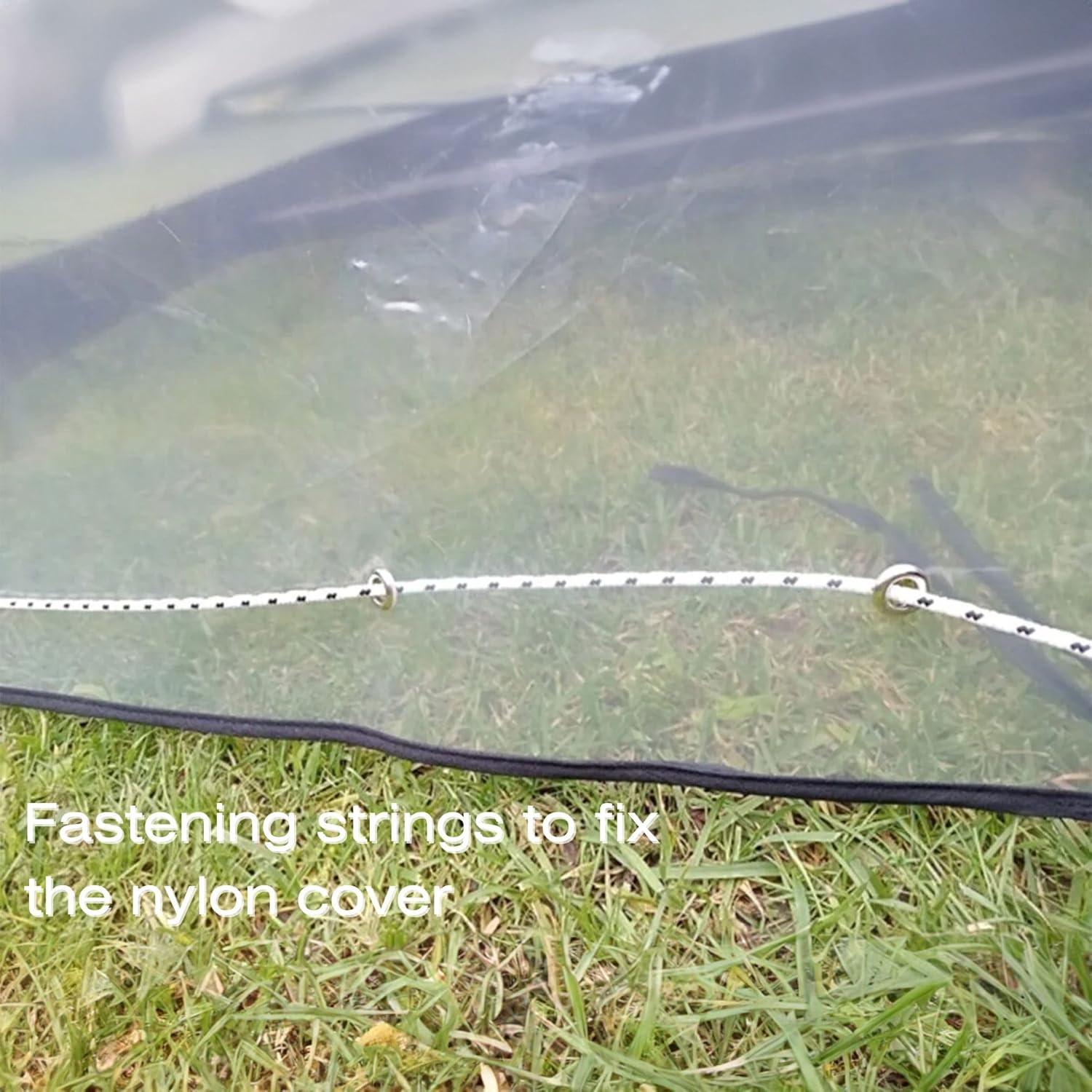 Clear Nylon Two Seater Bench Cover - UV Protected Outdoor Furniture Cover, Waterproof Patio Loveseat