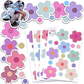 AOZUO 70Pcs Flowers Bike Stickers, Flower Car Stickers Set, Waterproof Car Decals Bicycle Sticker Motorcycle Bus Helmet Scooter Vinyl Stickers for Window Journal Planner Laptop Luggage Decoration